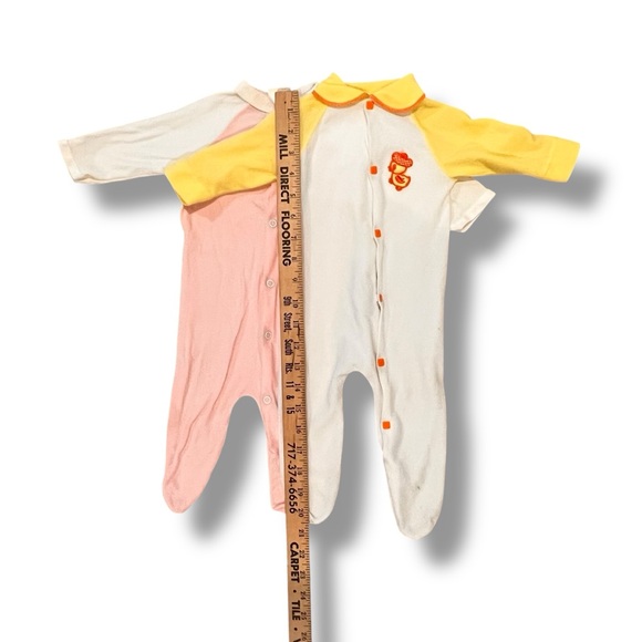 VTG 90s Pastel & Duck - Snap 0-13 Lbs NB Newborn Babies Or Dolls Lot Of 2 - Picture 3 of 4